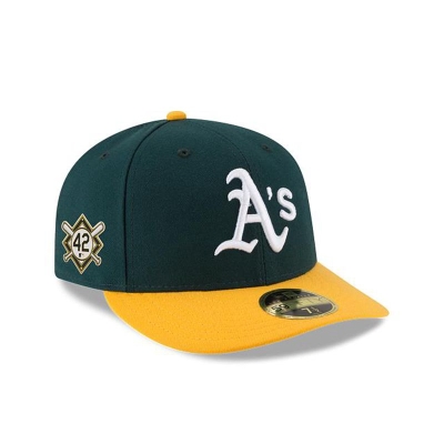 Oakland Athletics Gorra | New Era MLB Jackie Robinson Day Low Profile 59fifty Fitted Cap Mexico - Verdes